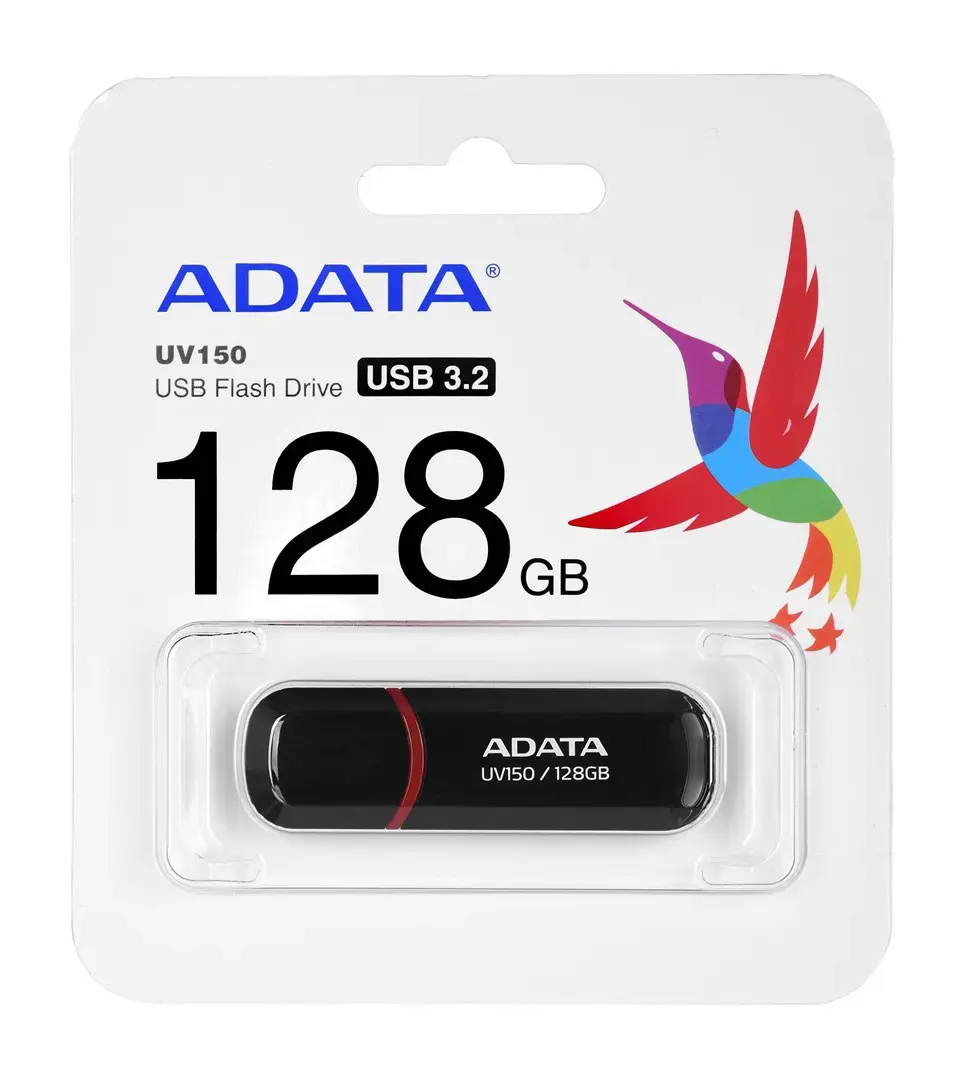 A-DATA UV150 128GB USB3.0 atmintinė juoda