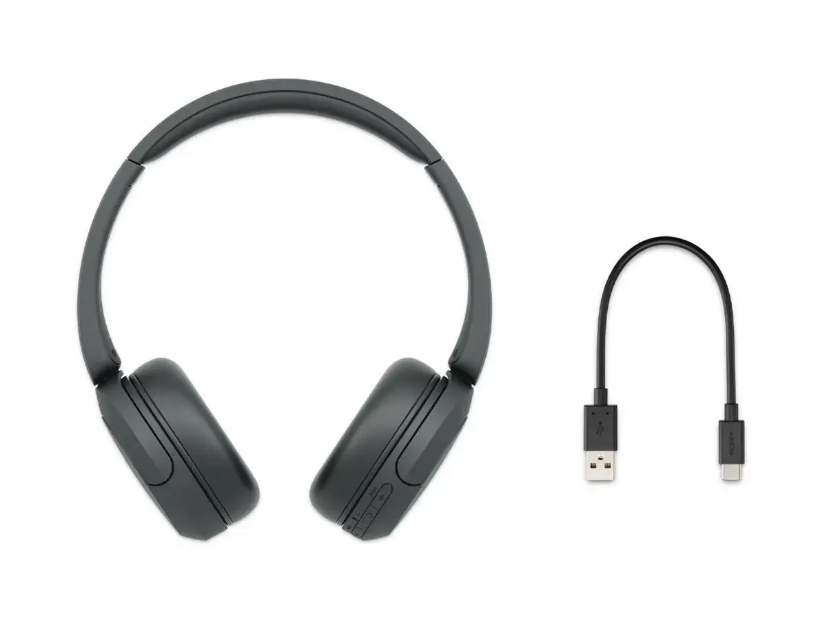 "Sony" WH-CH520, belaidis, skambučiai / muzika, 147 g, ausinės, juodos spalvos