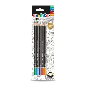 Juodo grafito pieštukai CAROCA blisteryje, 2H, H, HB, B, 2B, 5 vnt.