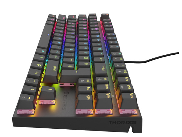Genesis THOR 303 | Mechanical Gaming Keyboard | Wired | US | Black | USB Type-A | Outemu Peach Silent