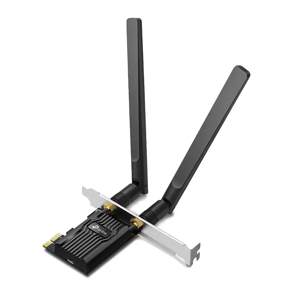 TP-Link AX1800 "Wi-Fi 6 Bluetooth 5.2 PCIe" adapteris, vidinis, belaidis, "PCI Express", WLAN / "Bluetooth", 1800 Mbps, juodas