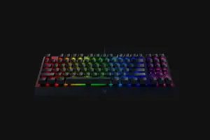 "Razer BlackWidow V3 Tenkeyless" žaidimų klaviatūra, RGB LED apšvietimas, RU, juoda, laidinė