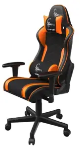GEMBIRD Žaidimų kėdė SCORPION juoda tinklelio oranžinė oda