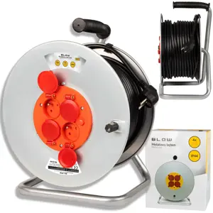 PR-61 extension cord 4-sockets with grounding 50m metal drum 3x2.5mm