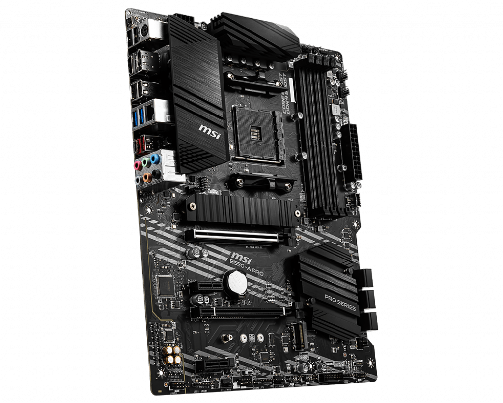 MSI B550-A PRO, AMD, "Socket AM4", 3 kartos "AMD Ryzen™ 3", 3 kartos "AMD Ryzen 5", 3 kartos "AMD Ryzen™ 7", 3 kartos..., DDR4-SDRAM, 128 GB, DIMM