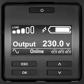 APC SRT1000XLI, dvigubos konversijos (Online), 1 kVA, 1000 W, sinusinis, 220 V, 240 V