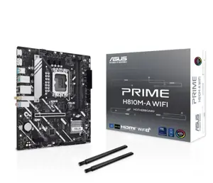 Mainboard ASUS Intel H810 LGA1851 Micro-ATX Memory DDR5 Memory slots 2 PRIMEH810M-AWIFI
