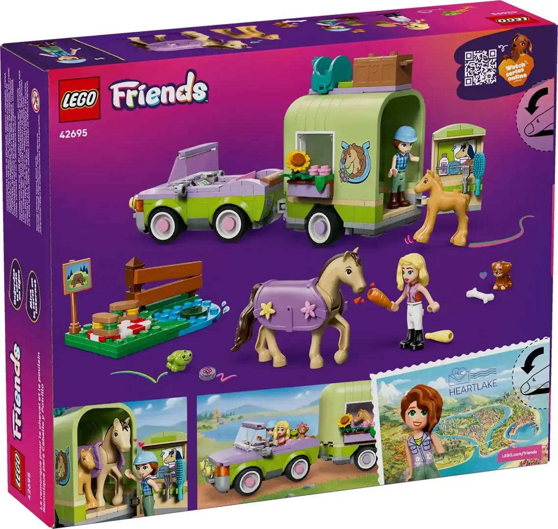 LEGO FRIENDS 42695 Horse and Baby Foal Trailer