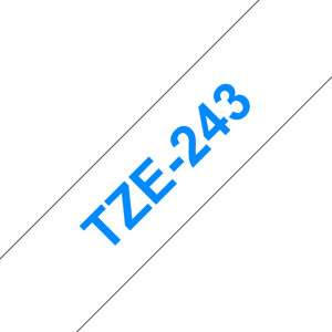 Brother TZE-243, mėlynas ant balto, TZe, Brother, PT-200/1100/1130/1300/1160/1170S/1180/1200/2030/2…