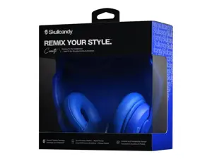 "Skullcandy" belaidės ausinės Cassette Wireless/Wired, On-Ear, mikrofonas, 3,5 mm, "Bluetooth", mėlynos spalvos