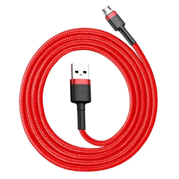 Baseus Cafule Cable Durable Nylon Braided Wire USB | micro USB QC3.0 1.5A 2M red (CAMKLF-C09)
