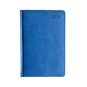 Kalendorius PREMIER PLUS  2024, PU, A5, mėlyna