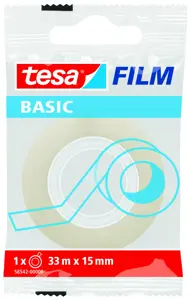 Lipni juosta TESA Film Basic, 15mm x 33m, skaidri