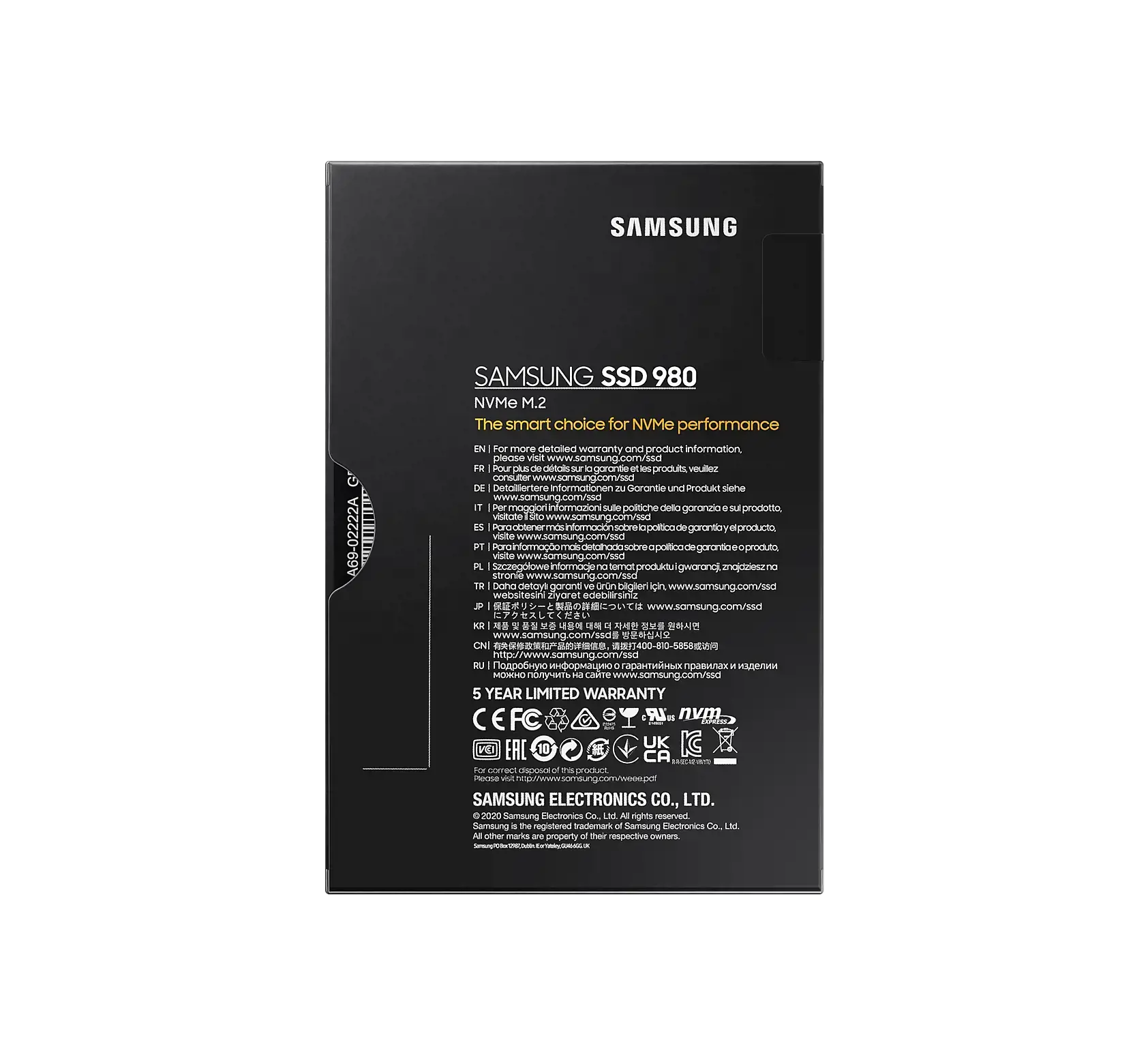 SSD diskas Samsung 980 500 GB, M.2, PCI Express 3.0