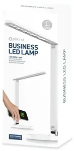 Platinet stalinė lempa su belaidžiu įkrovikliu PDL081W 18W QI, balta (45244)