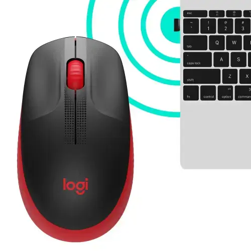 LOGITECH M190 Viso dydžio belaidė pelė - RED - EMEA
