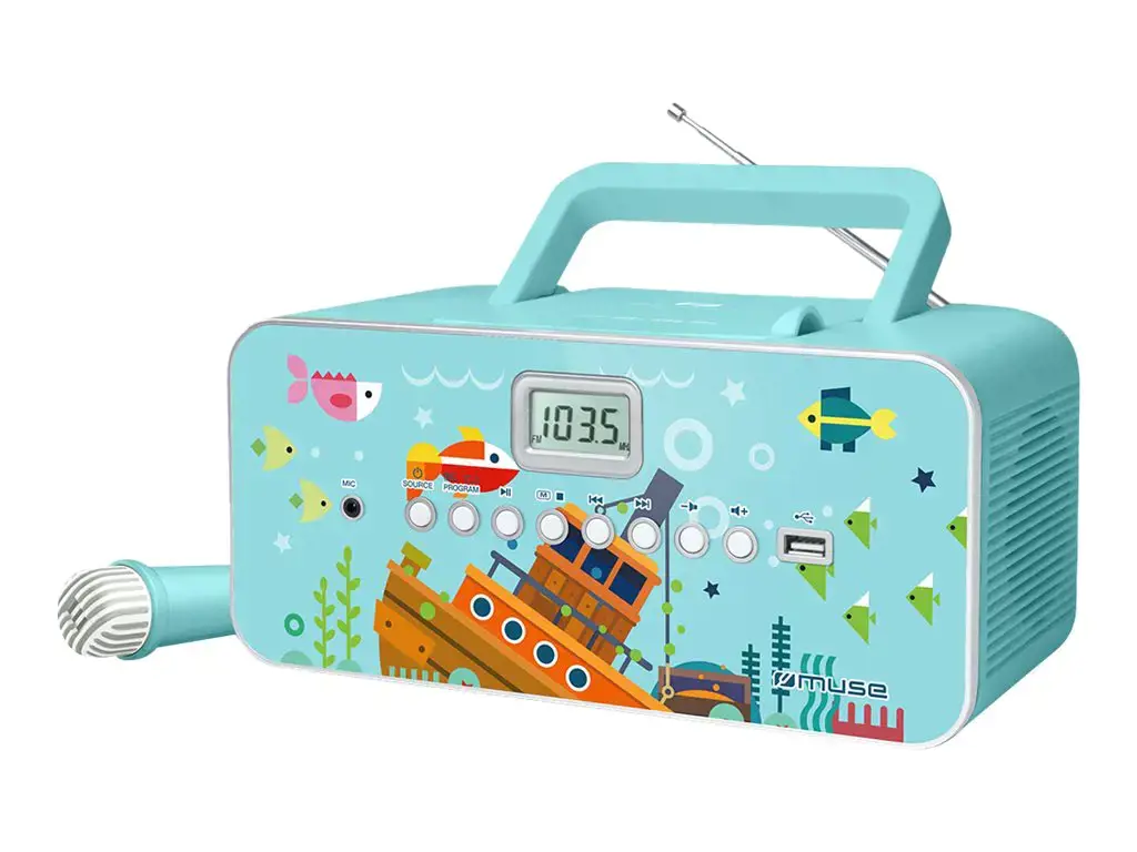 Muse M-29KB Vaizdas, 30 W, Nešiojamas radijo CD/MP3 grotuvas su USB,