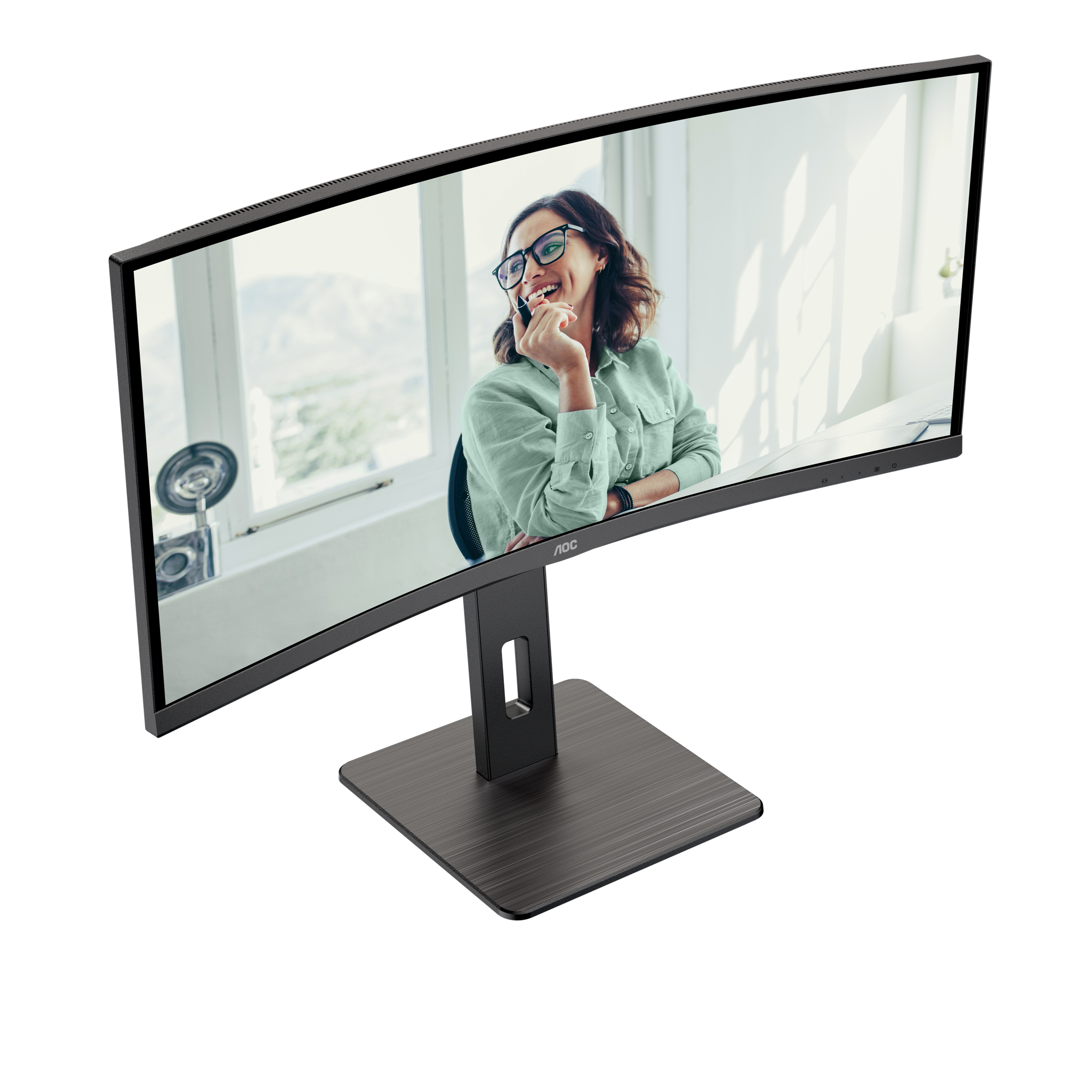 AOC CU34P3CV 34 colių VA 3440x1440 21:9 4 ms HDMI DP USB Juoda