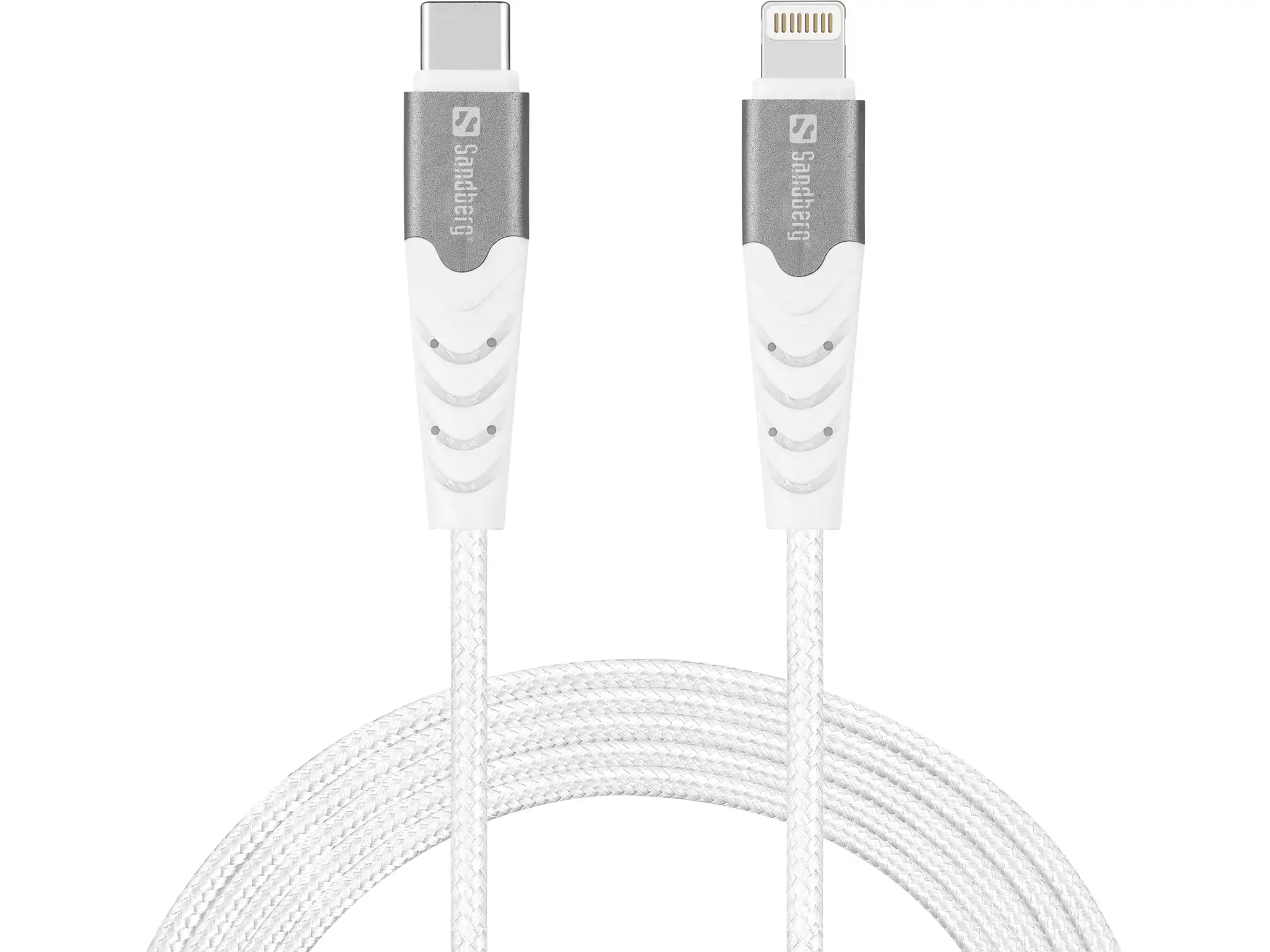 "Sandberg" USB-C PD to Lightning MFI 2M, 2 m, Lightning, USB C, vyriškas, vyriškas, baltas