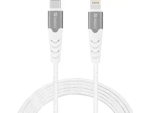 "Sandberg" USB-C PD to Lightning MFI 2M, 2 m, Lightning, USB C, vyriškas, vyriškas, baltas