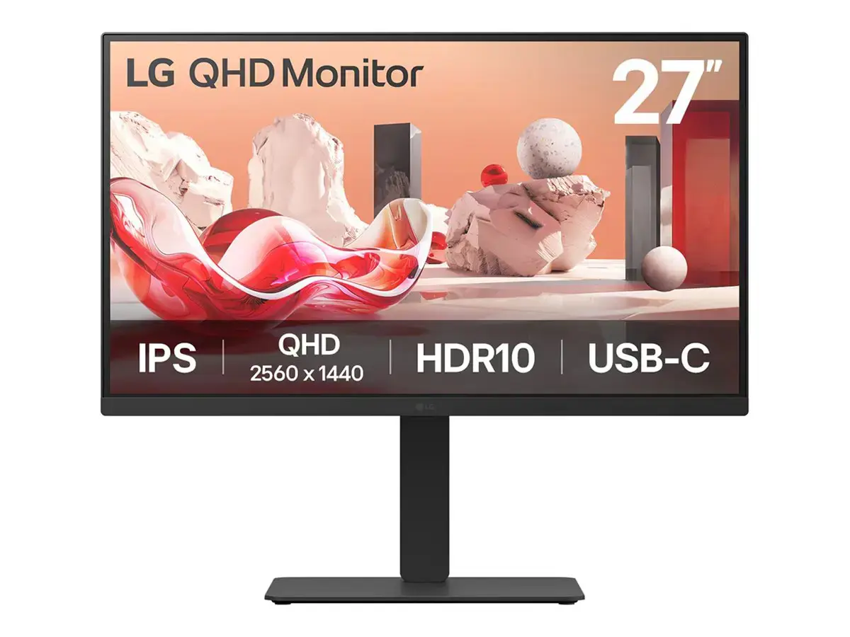 LG DESKTOP MONITOR 27BA75QB 27” QHD IPS MONITOR, USB-C WITH DAISY CHAIN