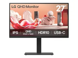 LG DESKTOP MONITOR 27BA75QB 27” QHD IPS MONITOR, USB-C WITH DAISY CHAIN