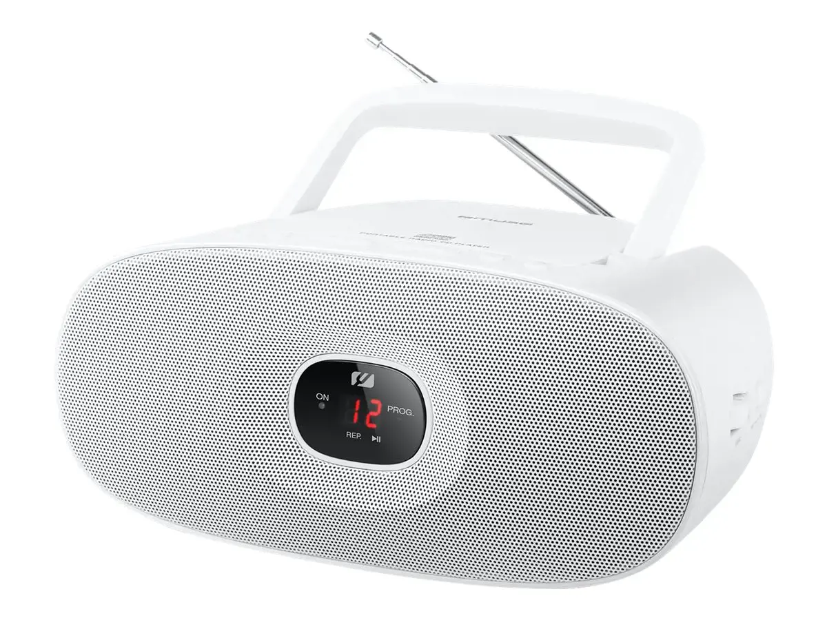 "Muse MD-202RDW White", Nešiojamasis radijo imtuvas CD grotuvas,