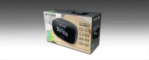 "Muse DAB+/FM Dual Alarm Clock Radio" M-150 CDB Žadintuvo funkcija, AUX įvestis, juoda