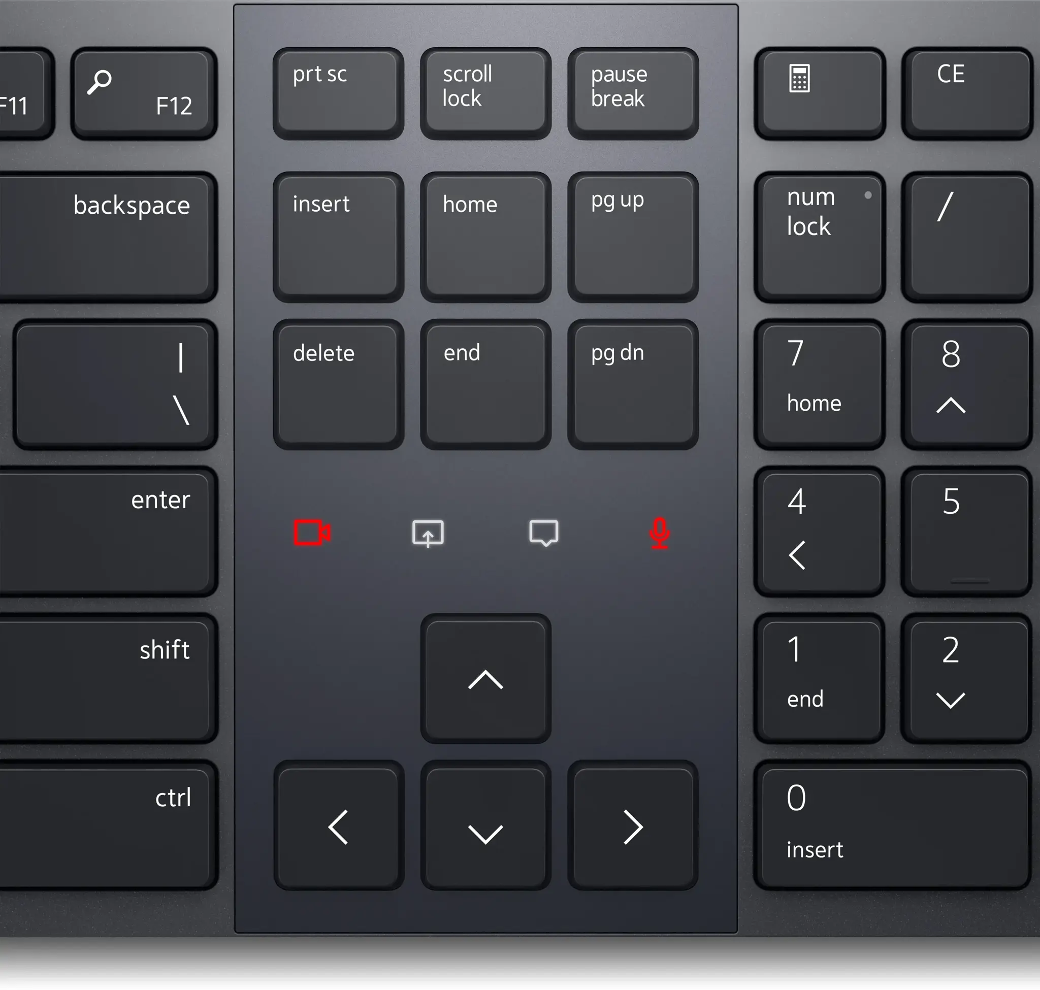 DELL KB900, Full-size (100%), Wireless, RF Wireless + Bluetooth, Scissor key switch, QWERTY, Graphite