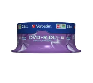 VERBATIM 43757 DVD+R DL Verbatim 25 vnt. 8,5 GB 8x MATT SILVER
