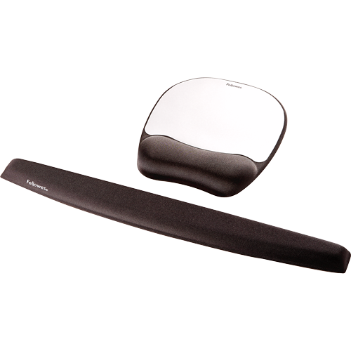 Fellowes 9175801, juoda, sidabrinė, vienspalvė, audinys, atminties putos, riešo atrama