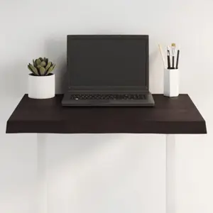 Stalviršis, tamsiai ruda, 60x60x(2-4) cm, medienos masyvas