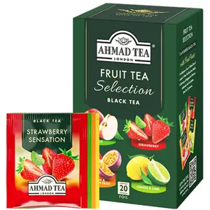 Vaisinė arbata AHMAD FRUIT SELECTION, 20 arbatos pakelių po 2 g, vokeliuose