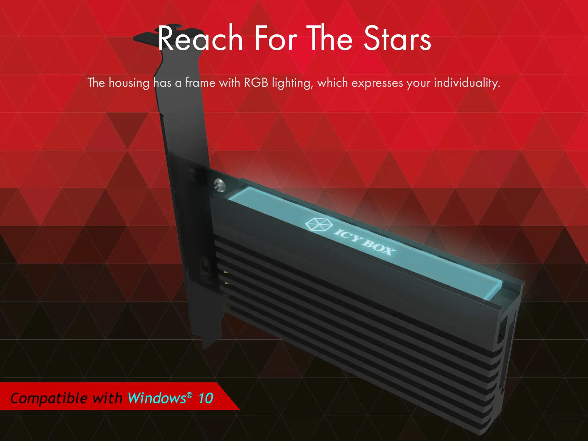 ICYBOX IB-PCI214M2-HSL "IcyBox" PCIe išplėtimo plokštė su M.2 M-Key lizdu vienam M.2 NVMe SSD diskui