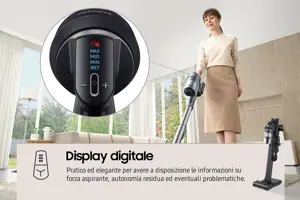 Samsung VS20C9554TK, Stick vacuum, Bagless, Black, 0.8 L, Dry, Cyclonic