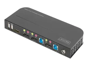 DIGITUS KVM perjungiklis 2x1 DP DP/HDMI OutUSB 4Kx2K60Hz