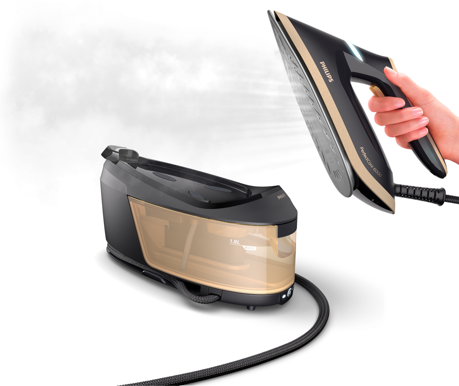 Philips PSG6064/80, 2400 W, 600 g/min, SteamGlide Advanced, 8 bar, 1.8 L, 130 g/min