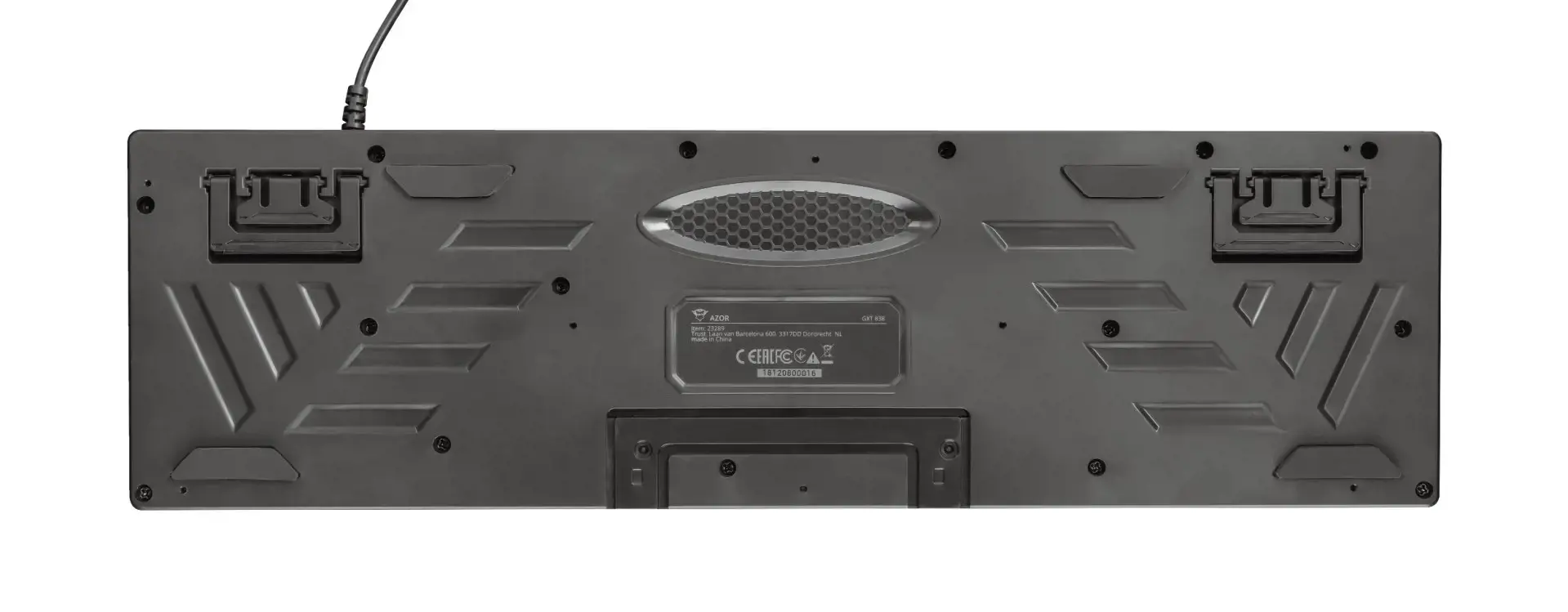 "Trust GXT 835 Azor", pilno dydžio (100%), USB, mechaninis, QWERTY, LED, juodas