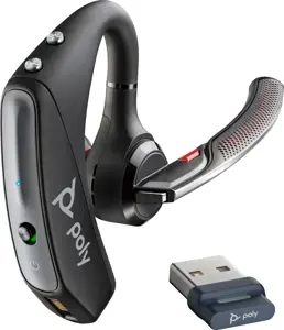POLY Voyager 5200 UC USB-A Headset +BT600 Dongle TAA, Wireless, Office/Call center, 100 - 20000 Hz,…