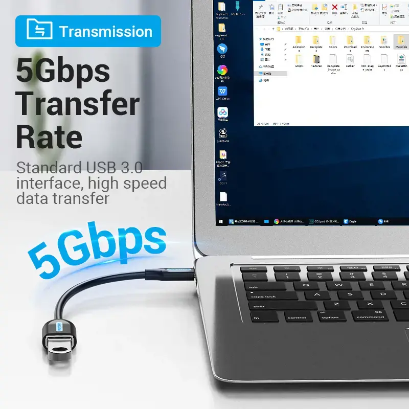 Vention USB 3.1(Gen 1) C vyriškos ir A moteriškos lyties OTG kabelis 0.15M Juodas PVC tipo, 0.15 m, USB C, USB A, USB 3.2 Gen 1 (3.1 Gen 1), 5000 Mbps, juodas