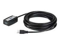 ATEN USB 3.0 Extender Cable (5m), 5 m, USB A, USB A, USB 3.2 Gen 1 (3.1 Gen 1), 5 Gbit/s, Black