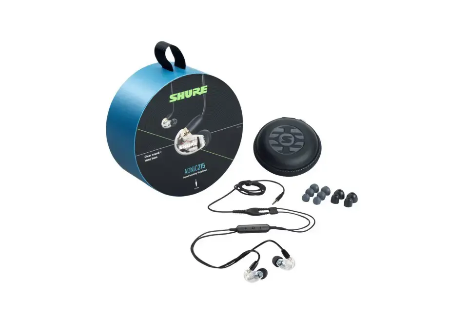 Shure AONIC 215 - in-ear headphones with single transducer and 3.5mm cable (transparent)