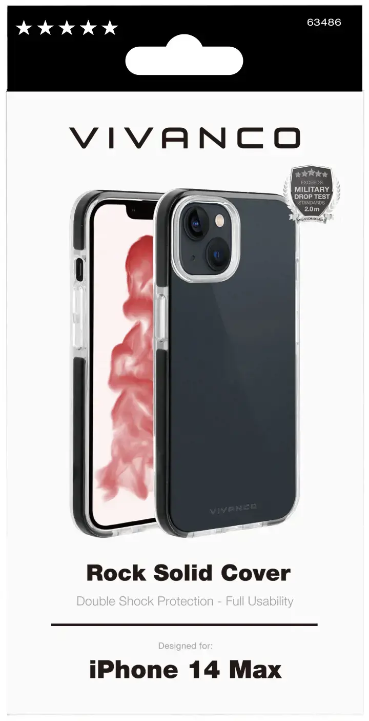 "Vivanco" dėklas "Rock Solid" Apple iPhone 14 Plus, skaidrus (63486)