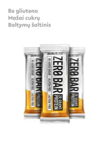 Baltyminis batonėlis BioTechUSA Zero Bar, obuolių pyrago skonio, 50 g