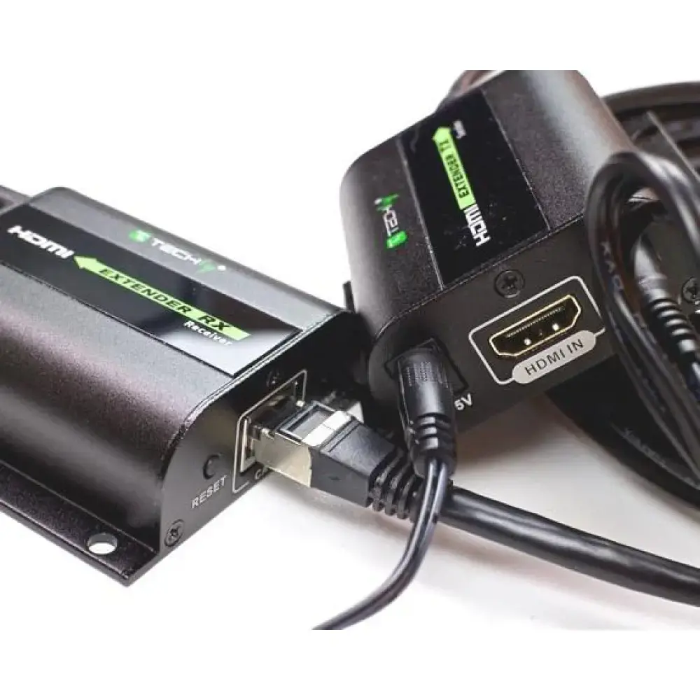 TECHLY 020355 "Techly" HDMI ilgintuvas "Cat.5e/6/6/6a.7" kabeliu, iki 60 m, su IR imtuvu