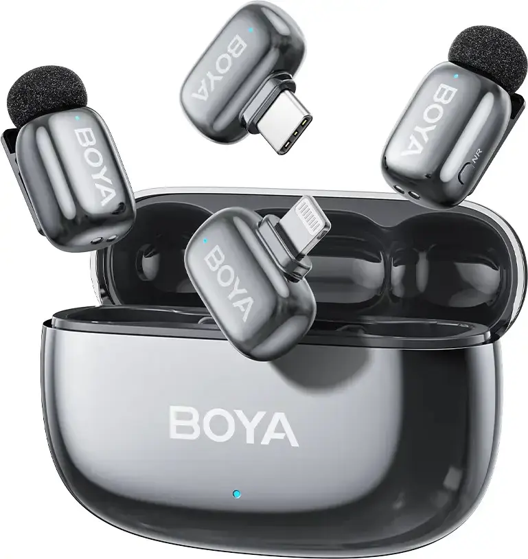 Boya wireless microphone mini 2-01 Lightning/USB-C, space gray