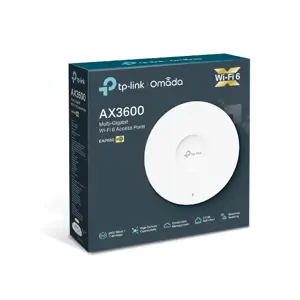 TP-Link AX3600 Belaidis dviejų dažnių daugiagigabitinis prieigos taškas prie lubų, 2402 Mbit/s, 1148 Mbit/s, 2402 Mbit/s, 25000 Mbit/s, 2,4-5 GHz, IEEE 802.11a, IEEE 802.11ac, IEEE 802.11ax, IEEE 802.11b, IEEE 802.11g, IEEE 802.11n