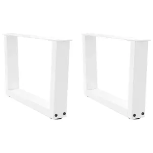 Kavos staliuko kojelės, V formos, 2 vnt., baltos, 50x(30-31,3) cm, plienas