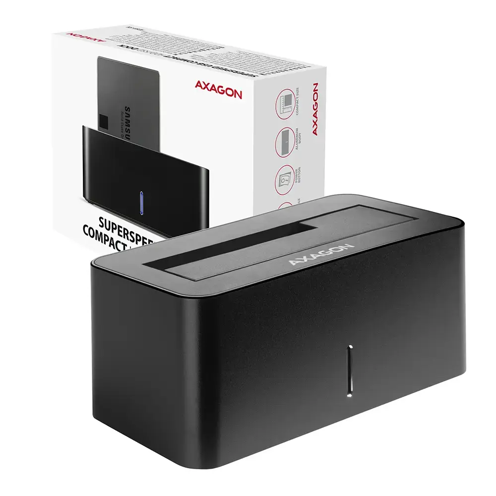 AXAGON ADSA-SN USB3.0 - 1x SATA 6G HDD doko stotelė, juoda