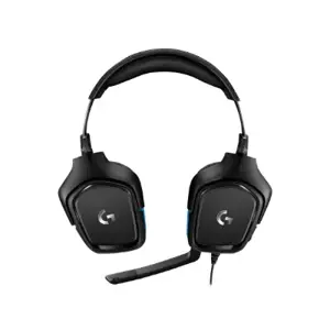 LOGITECH G432 laidinės 7.1 žaidimų ausinės - odinės - juodos/mėlynos spalvos - USB